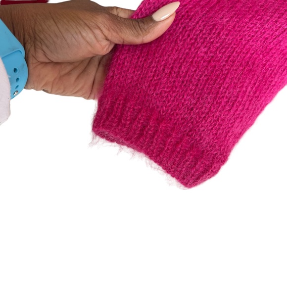 C’EST CITY MOHAIR & ACRYLIC V-NECK SWEATER TUNIC LENGTH NEW TAGS MEDIUM VINTAGE - Picture 5 of 11